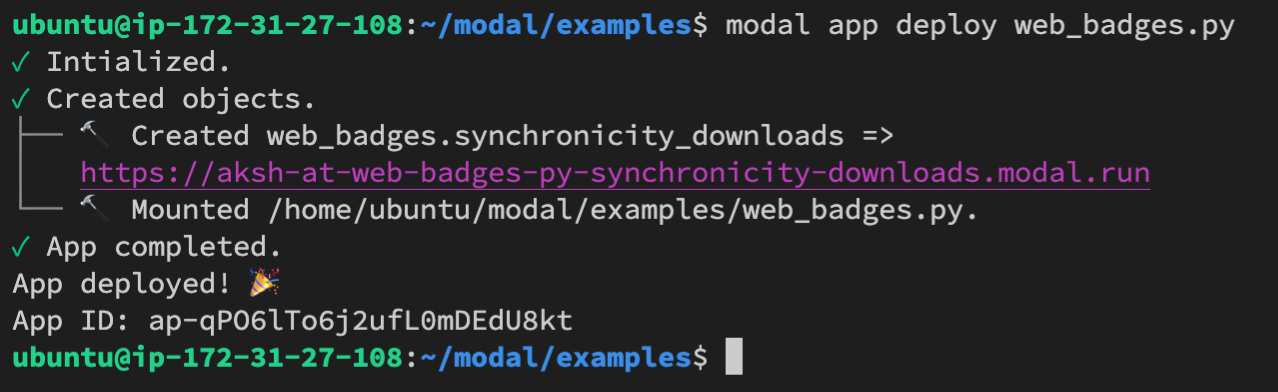 web badge deployment