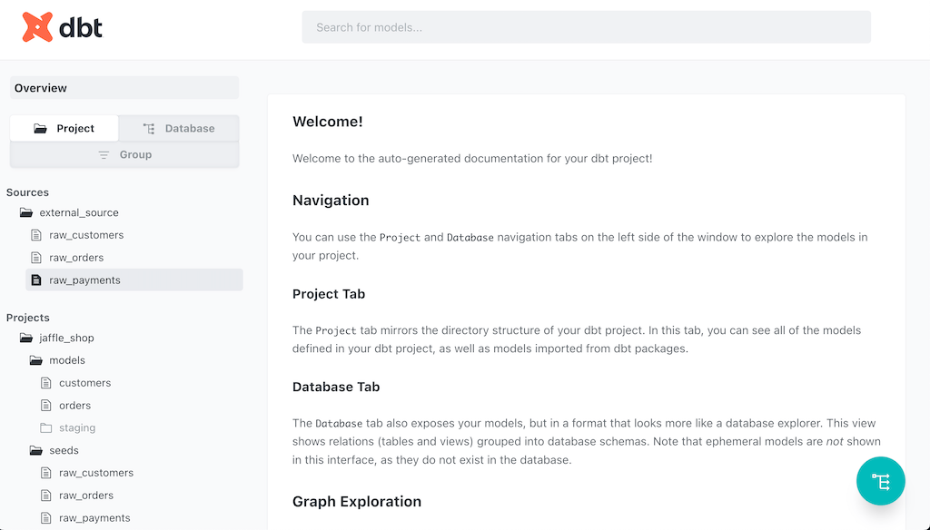 example dbt docs