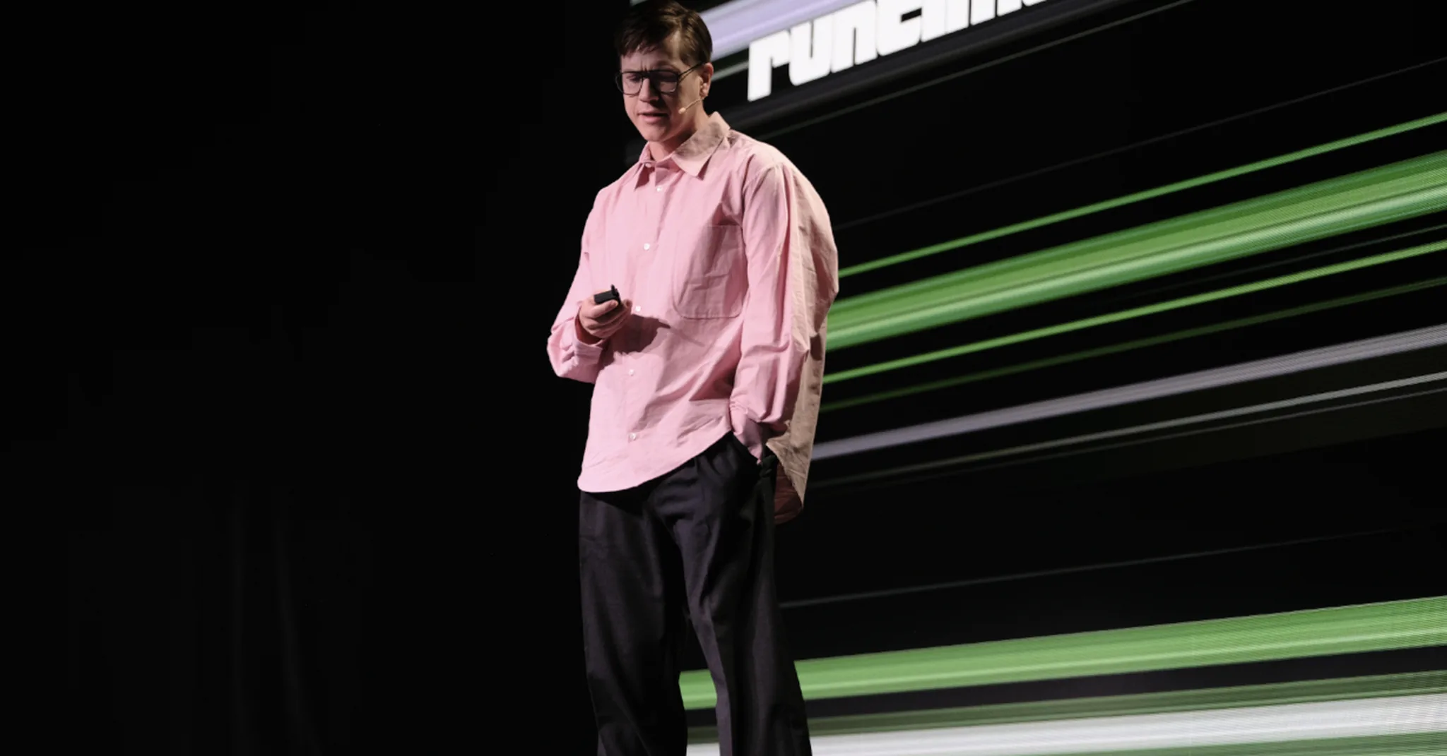 The Runtime keynote on stage at The Midway