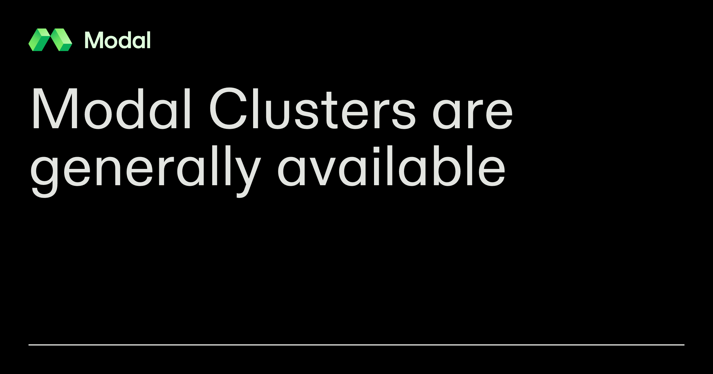 Modal Clusters 正式发布，通过 @modal.clustered 提供多节点 GPU 集群