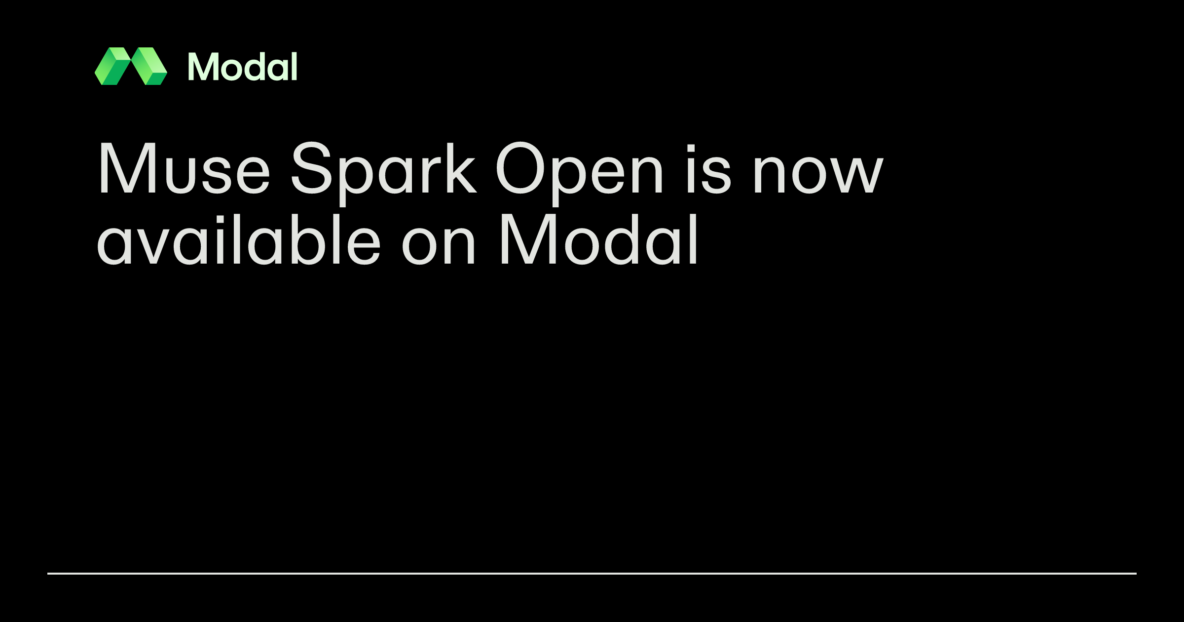 Muse Spark Open is now available on Modal