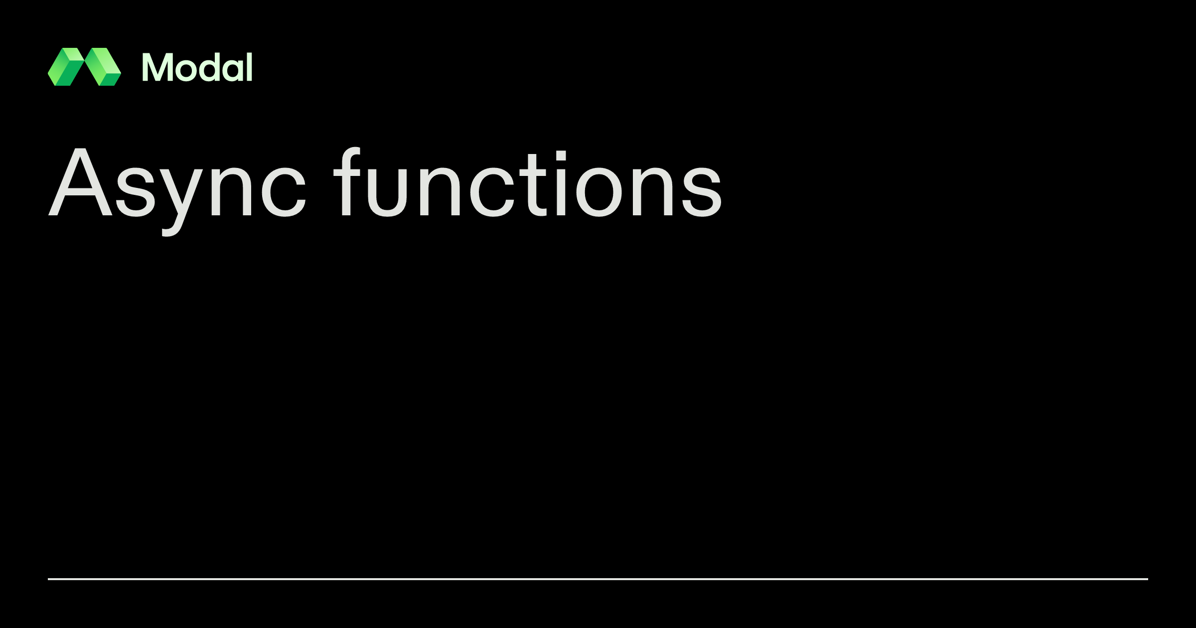 Async functions | Modal Docs