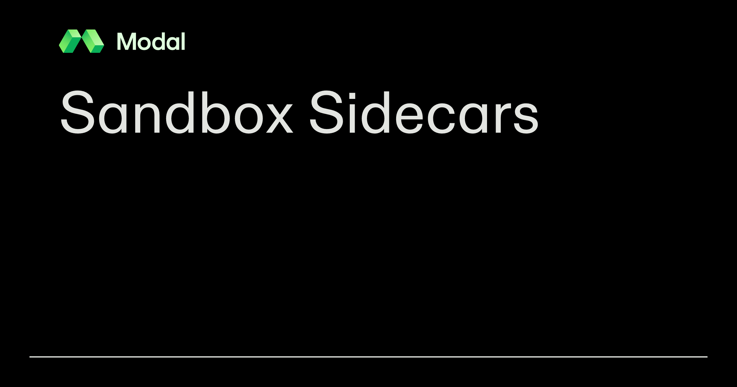 Sandbox Sidecars | Modal Docs
