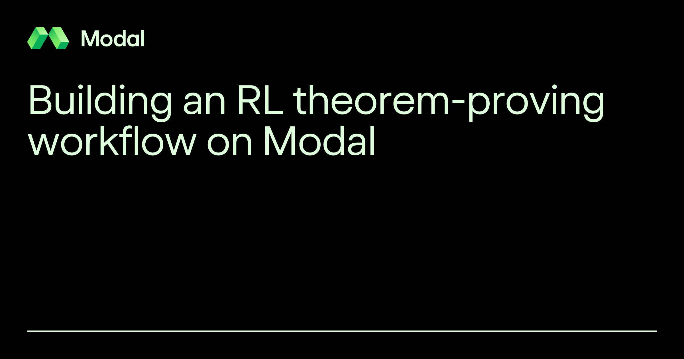Building an RL theorem-proving workflow on Modal | Modal Blog
