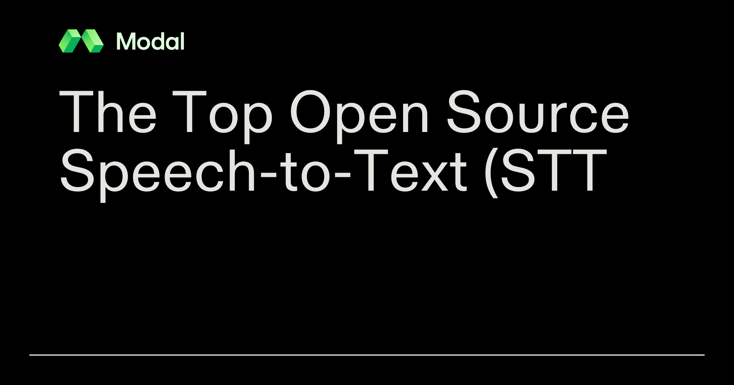 Stt Model The Top Open Source Speech-to-Text (STT) Models in 2025