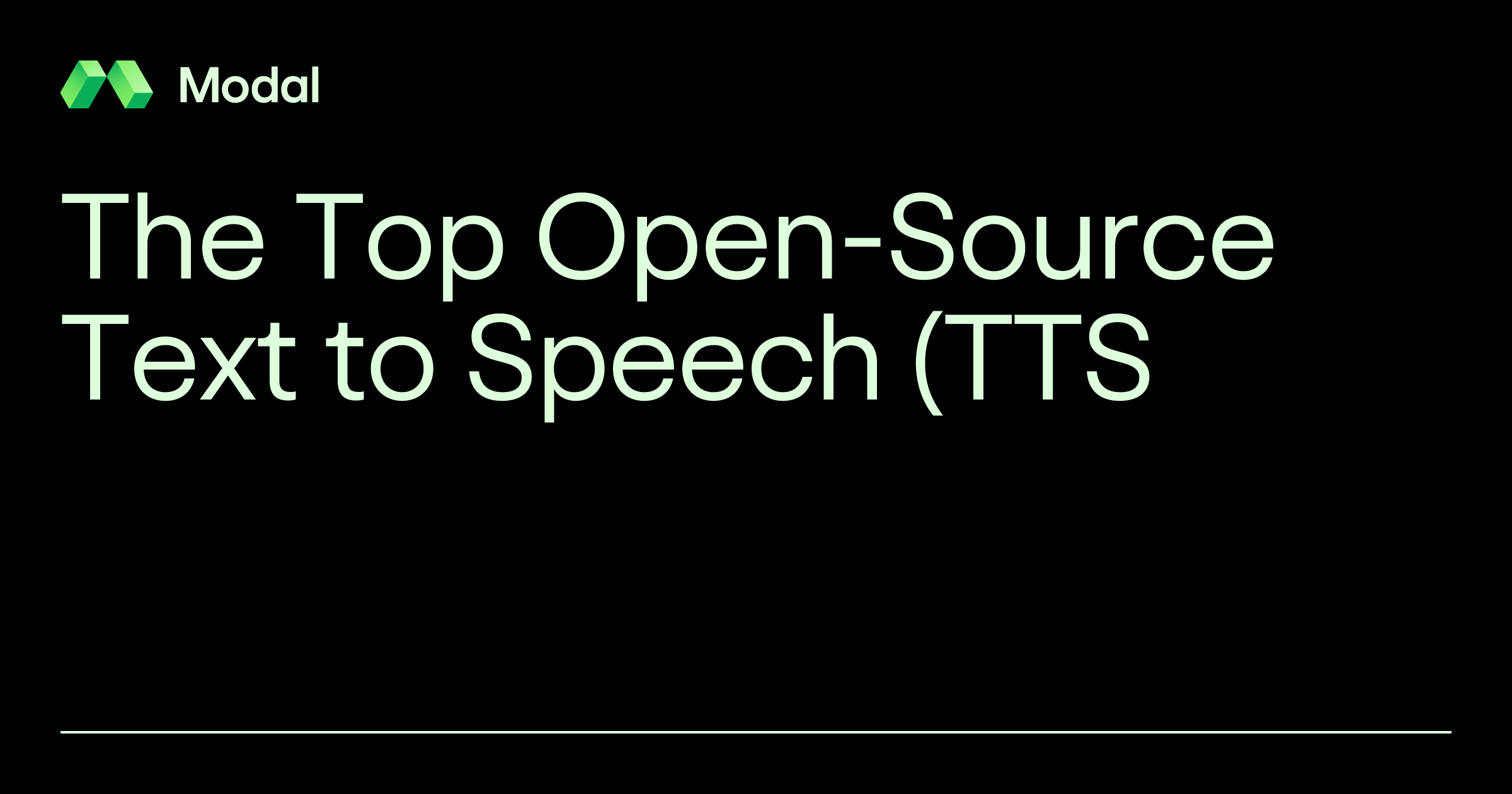 The Top Open-Source Text to Speech (TTS) Models