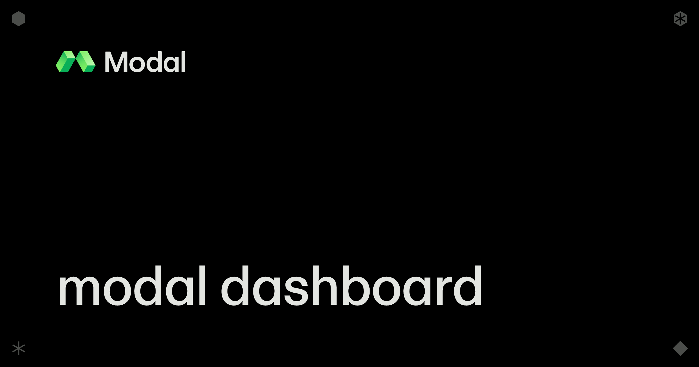 modal dashboard | Modal Docs